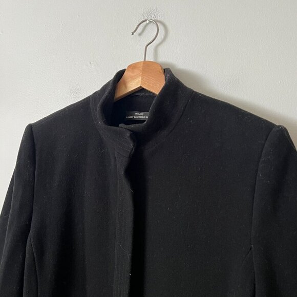 BHS Black Wool Blend Pea Coat Women's Size 12 EU 40 - Picture 3 of 11